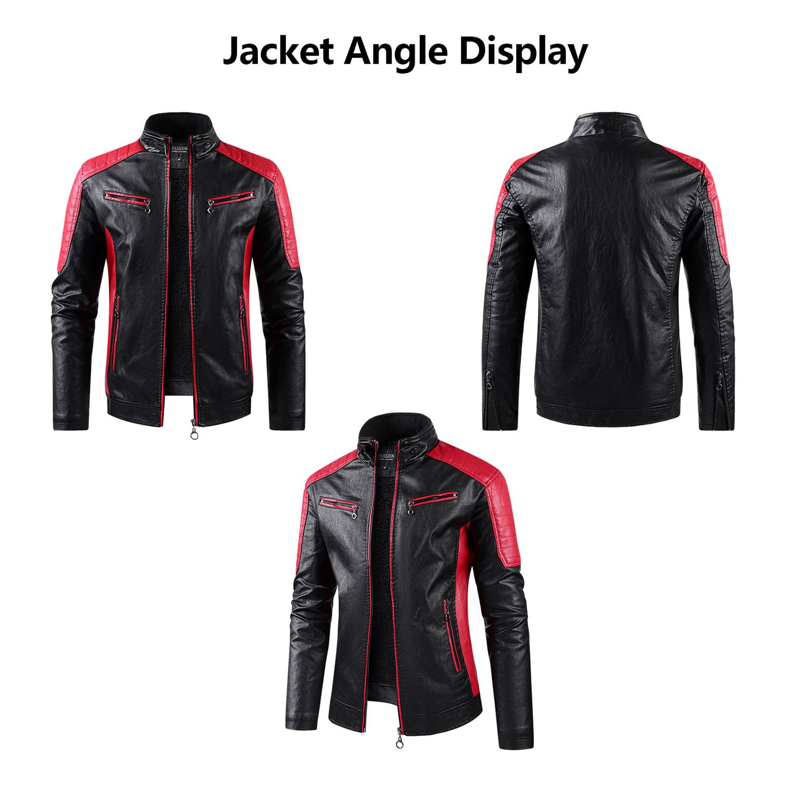 Chaquetas De Moto con Cremallera Completa para Hombre Ropa De Cuero con Cuello Alto para MV Traje De Carreras con Estampado De Patchwork Prendas-Yellow||M
