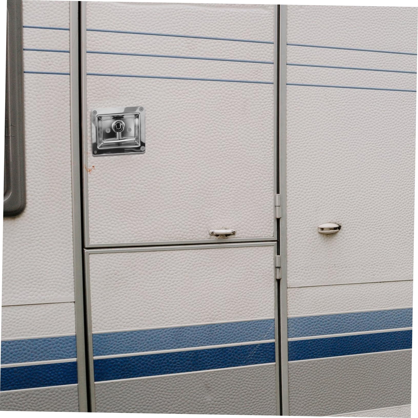 Cerradura de Caja de Herramientas para Caravana de Acero Inoxidable | Plata, Instalación Sencilla y Uso Fácil, para Remolque y Rv Cierre Seguro