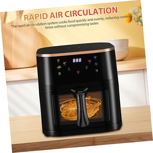 Miniatura 9 de Uonlytech Freidora de aire digital con pantalla táctil con calentamiento rápido y antiadherente apta para lavavajillas, cesta multiusos para comidas