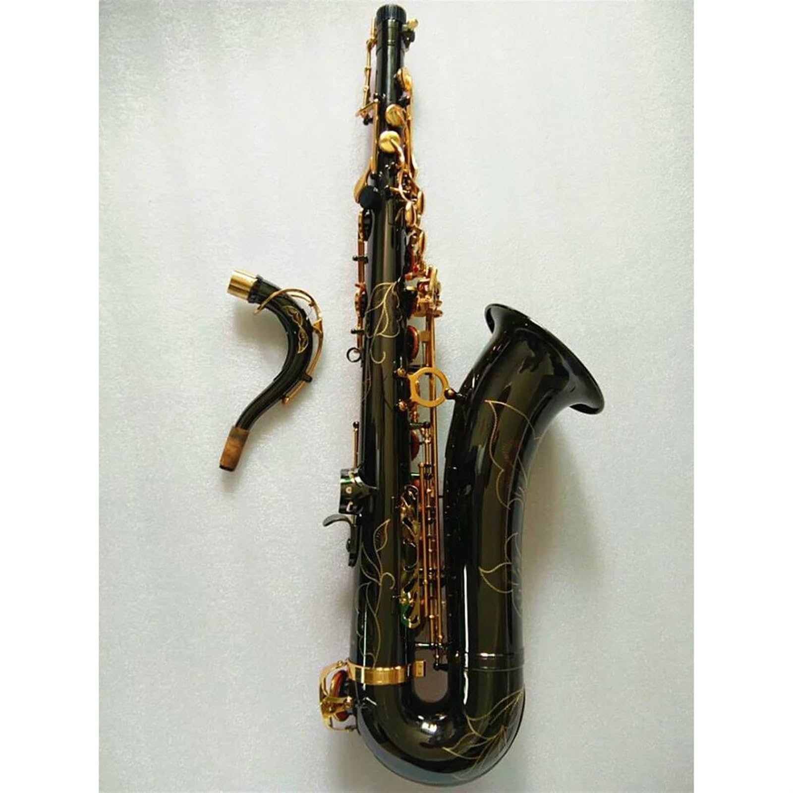 Saksofon Tenorowy Najlepszy Czarny Nikiel Złoty Saksofon W Instrumentach Muzycznych B Flat Tune Profesjonalne Wykonanie profesjonalny Saksofon