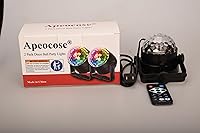 Vista 5 de Paquete de 2 luces de fiesta de bola de discoteca activadas por sonido con control remoto, 12 modos de luces estroboscópicas para escenario de DJ