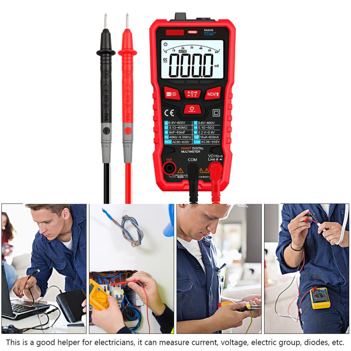 Automatisches Elektrisches Multimeter Ta801d für Spannung und Strommessung