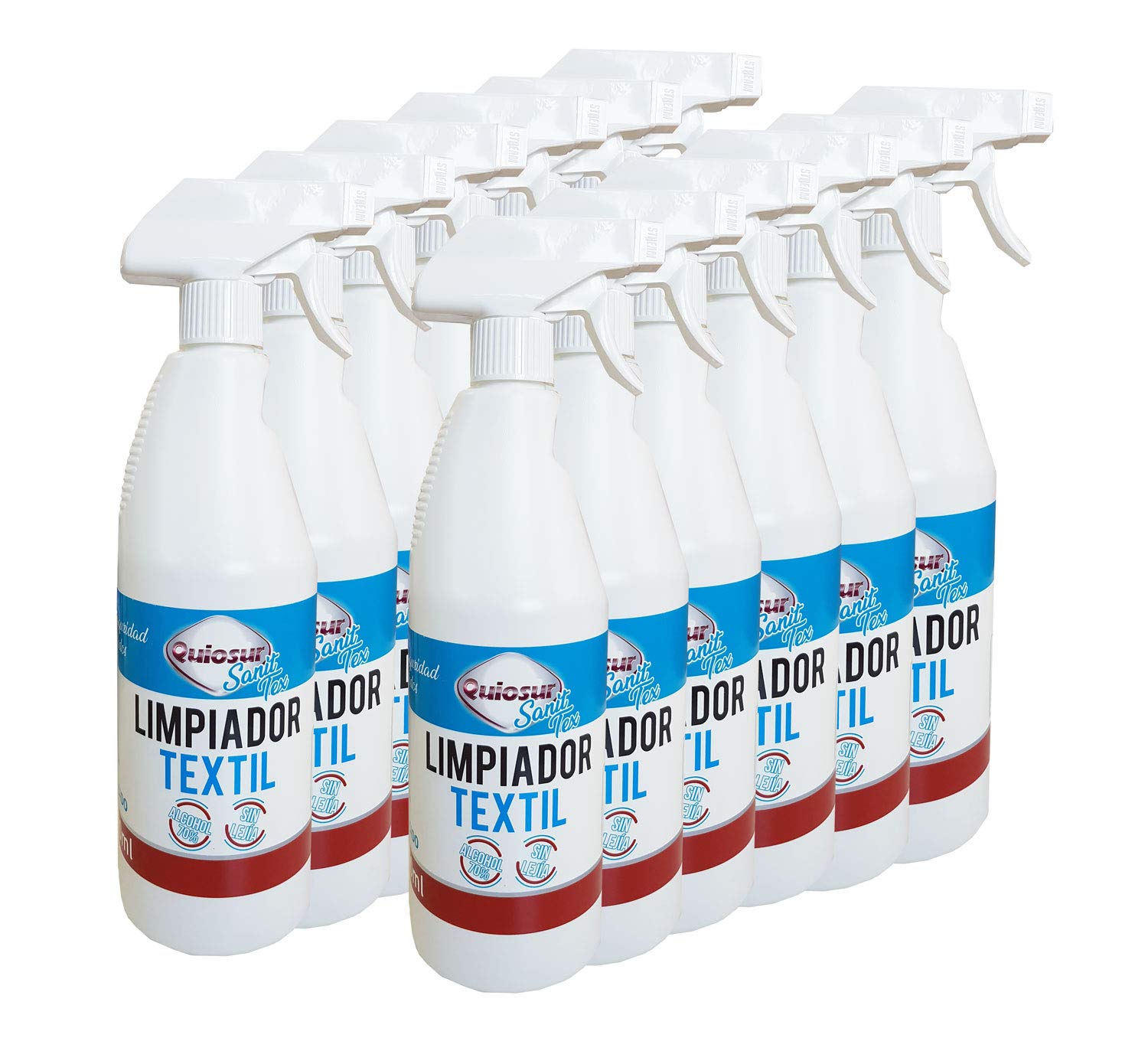 Sanit. Limpiador textil para ropa y calzado que higieniza y desinfecta rápidamente. Caja 12 botellas 750 ml con pulverizador