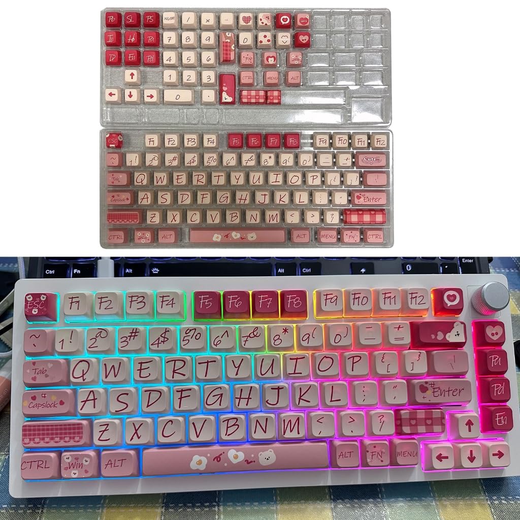 Touches PBT 120 touches Lucky Bear Anglais Sublimations XDA Profile Keycap