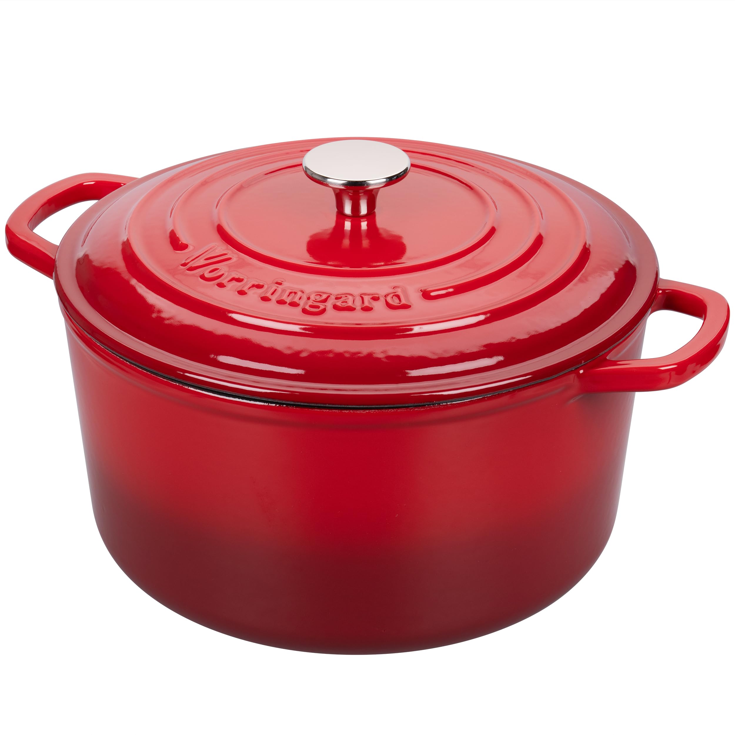 VORRINGARD Enameled Cast Iron Dutch Oven 6 Qt Red