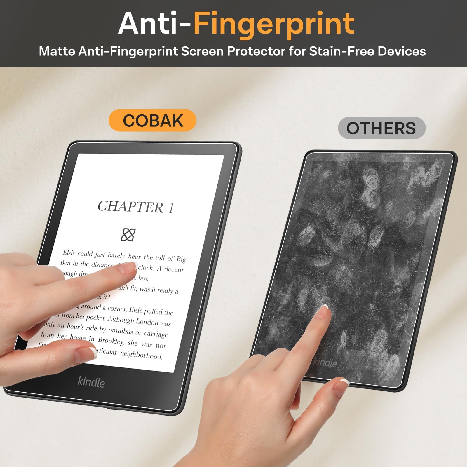Protector De Pantalla BROTECT Para Tolino Vision 5 - Pack De 2 Unidades - Transparente Y Anti-Huellas