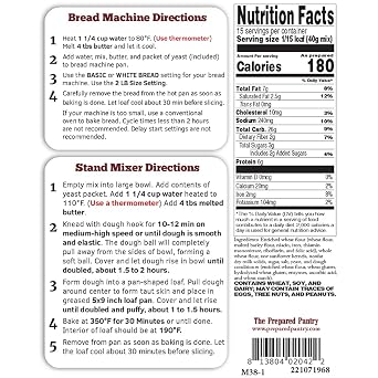 The Prepared Pantry Prairie Sunflower Gourmet Bread Mix; Single Pack; For Bread Machine or Oven