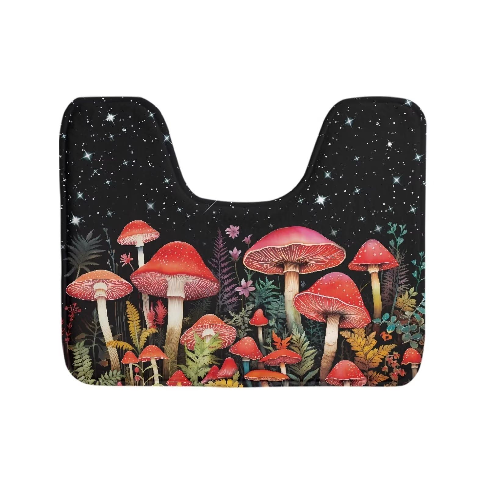 Amazon.com: Maiyoinou Commode Contour Bath Rug Rubber Backed Super ...