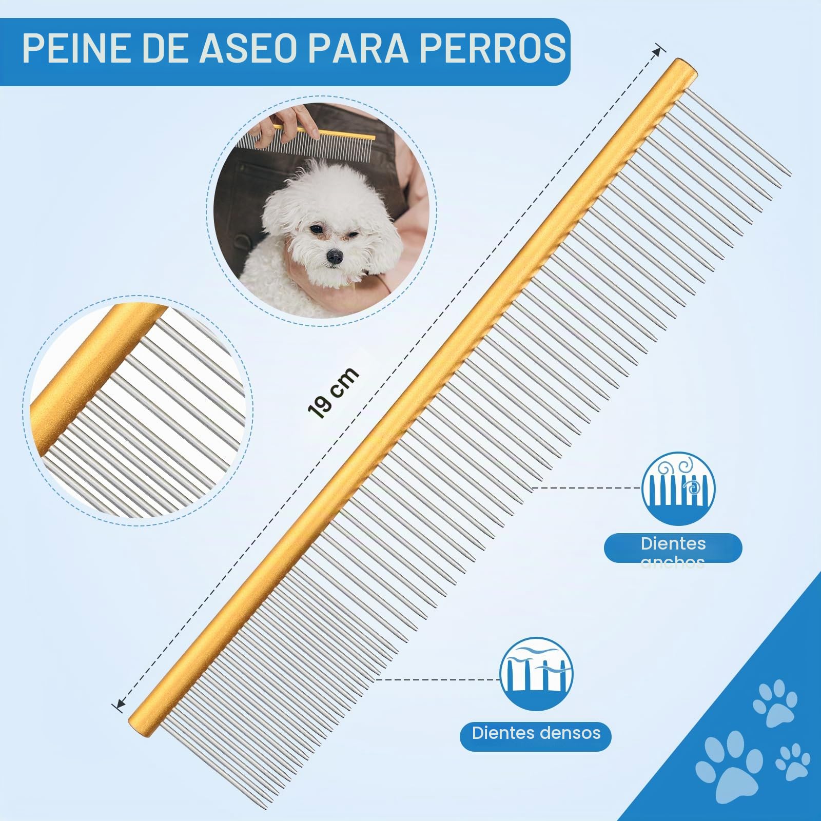 JASON Profesional Set 6 en 1 Tijeras de Peletería para Perros - 7.5 Pulgadas Adelgazar/Chunker/Curvas/Rectas Con Mango Ergonómico, Oro Rosa