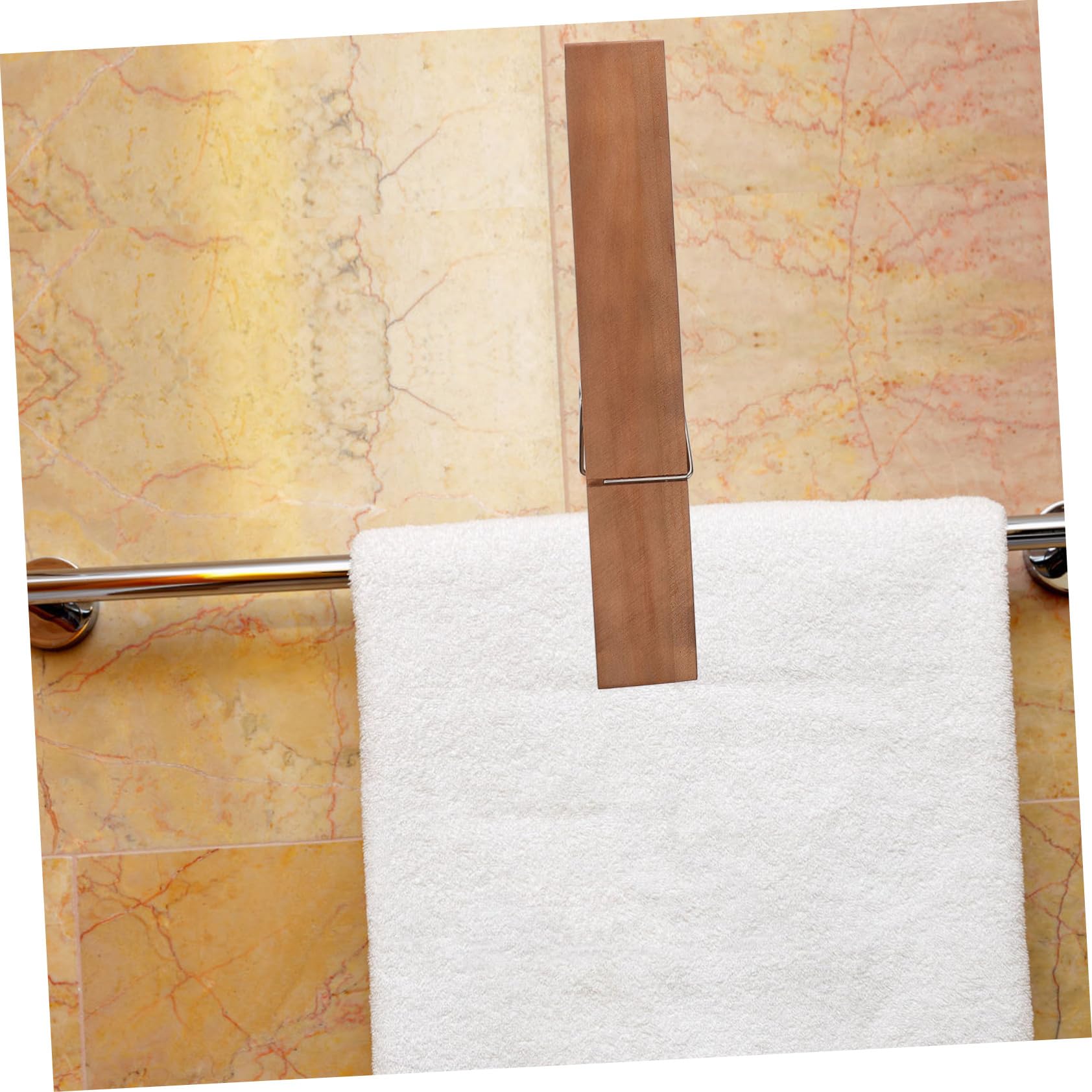 4stücke Jumbo Holzklammer Handtuchhalter Stabiler Holz Handtuchclip Für Badezimmer Küche Und Büro Für Handtücher Und Kleidung Platzsparendes Design