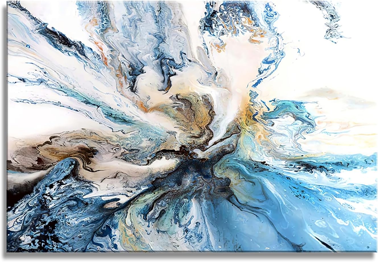 DZL Art S75550 Canvas Wall Art Palm Trees Silhouettes On Tropical Beach At Sunset Beach Seascape Painting Nature Pictures for Living Room Home Office Wall Decor Artwork