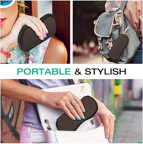 Miniatura 218 de MoKo - Estuche suave, ultra ligero, de neopreno, para lentes de sol, con cremallera y clip para cinturón