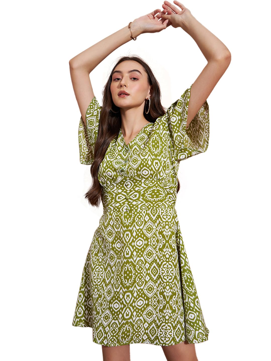 ALL YOURSWomen's Floral Printed Knee-Length Dress| Floral Dresses For Women| Women Dresses Birthday Dress For Women|Formal Dress For Women