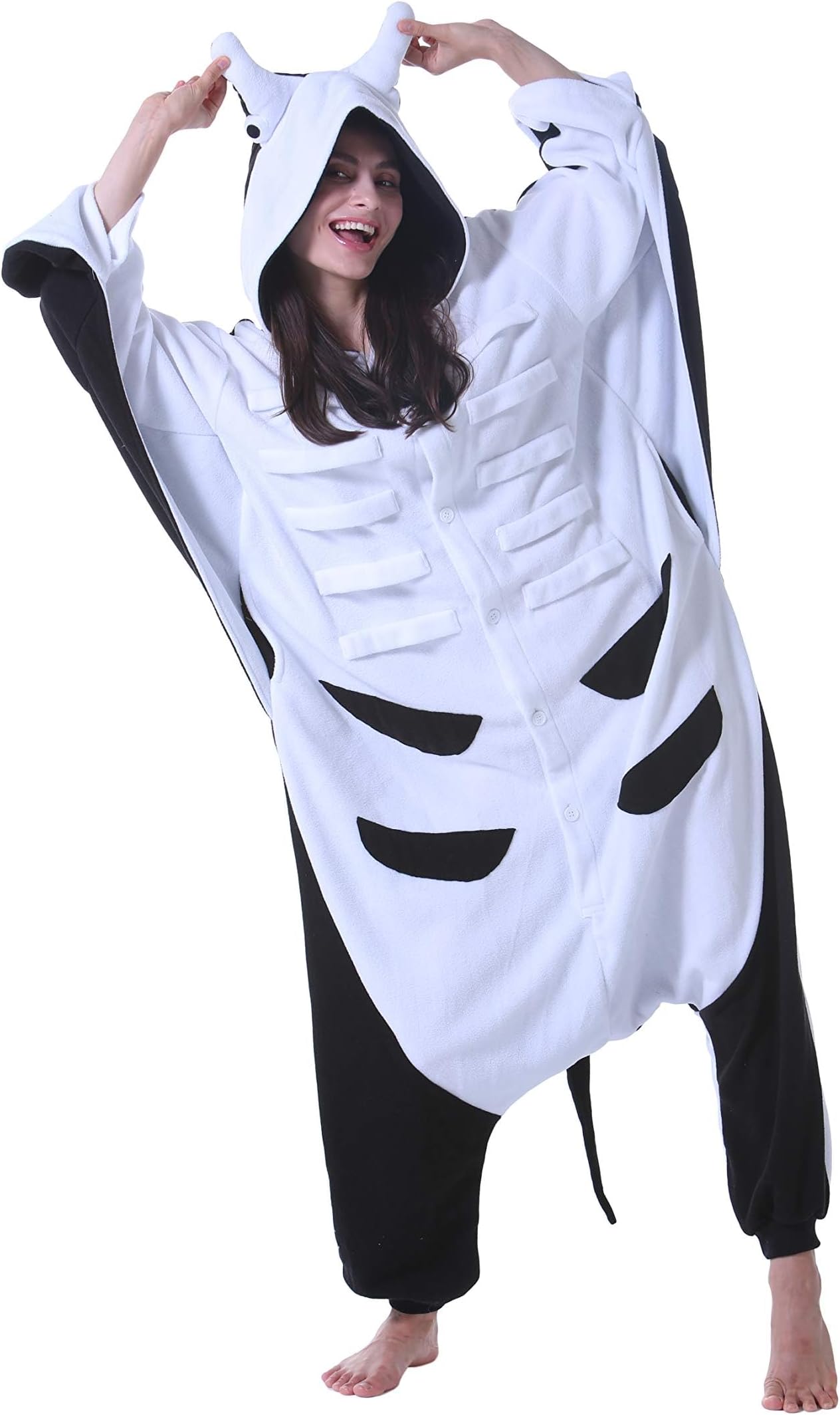 DarkCom Adult Manta Ray Onesie Women Men Pajamas Cosplay Halloween Costume One Piece Sleepwear Christmas Pajamas