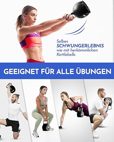 NEOLYMP Kettlebell de 2 à 20 kg – Kettlebell 7 en 1 réglable pour un entraînement complet du corps à la maison – Kettlebell avec poignée robuste en acier inoxydable pour une expérience de swing - 6