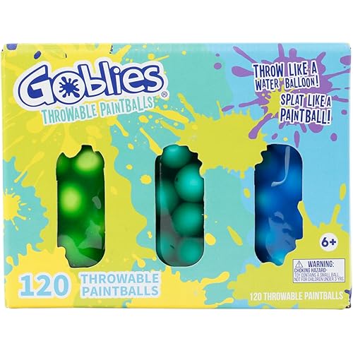 Goblies Throwable Paintballs (120 Count, Green/Teal/Blue)
