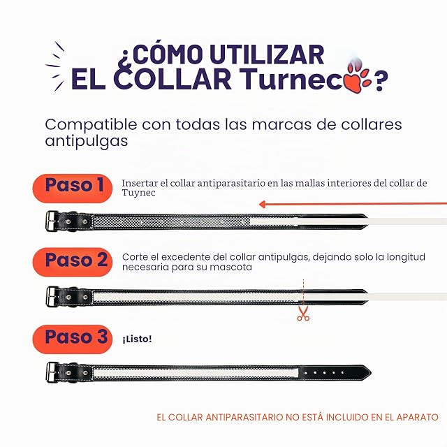 Foto 2 de 7 de TUYNEC - Collar para Perros con Funda para Collar Antiparasitario Perros, Hecho a Mano con Cuero de Primera…