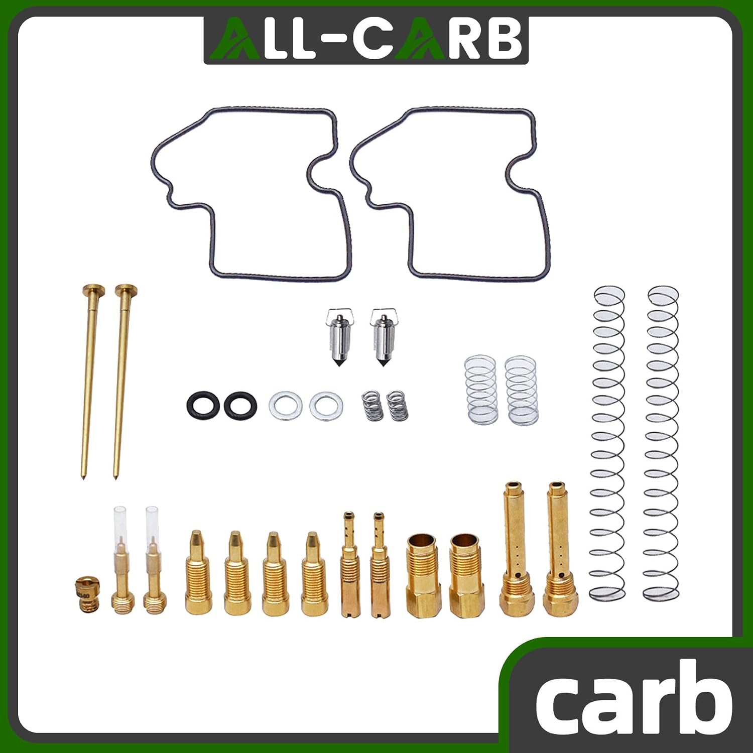 ALL-CARB 2PCS Carburetor Carb Repair Kits Replacement for Kawasaki Prairie 650 700 Brute Force 650