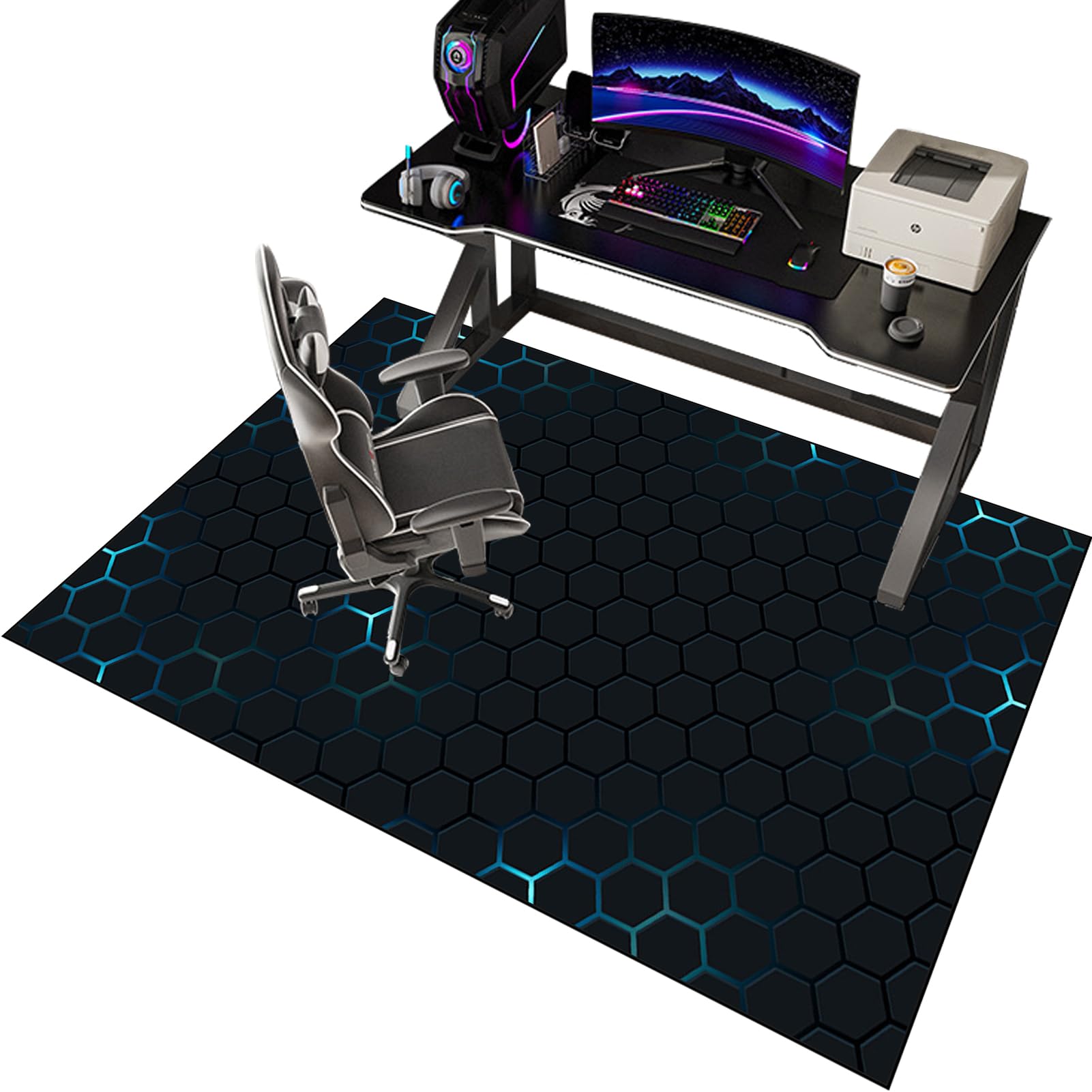 Tapete de Protección de Madera/baldosas Alfombrilla para Silla de Oficina Alfombra Silla Gaming Oficina Escritorio Gamer Alfombrilla Protector Suelo Silla Ruedas 80 x 160 cm