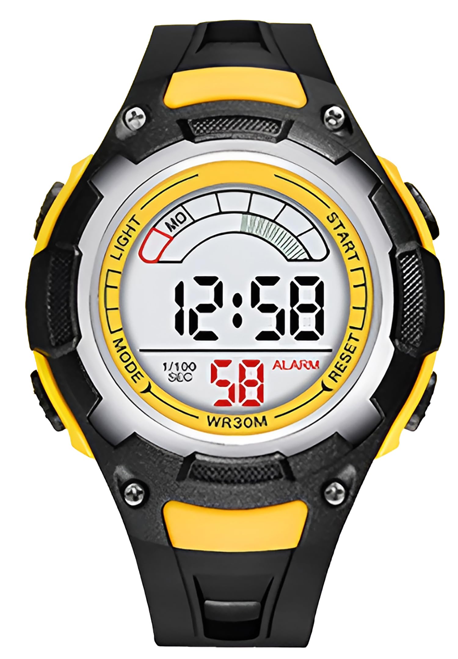 Time Up Digital Dial Electronic 7-17 Years Big Size Waterproof Alarm Function Watch for Boys-N80090-X (Yellow) (B0CY5LGTFN) Amazon Price History, Amazon Price Tracker