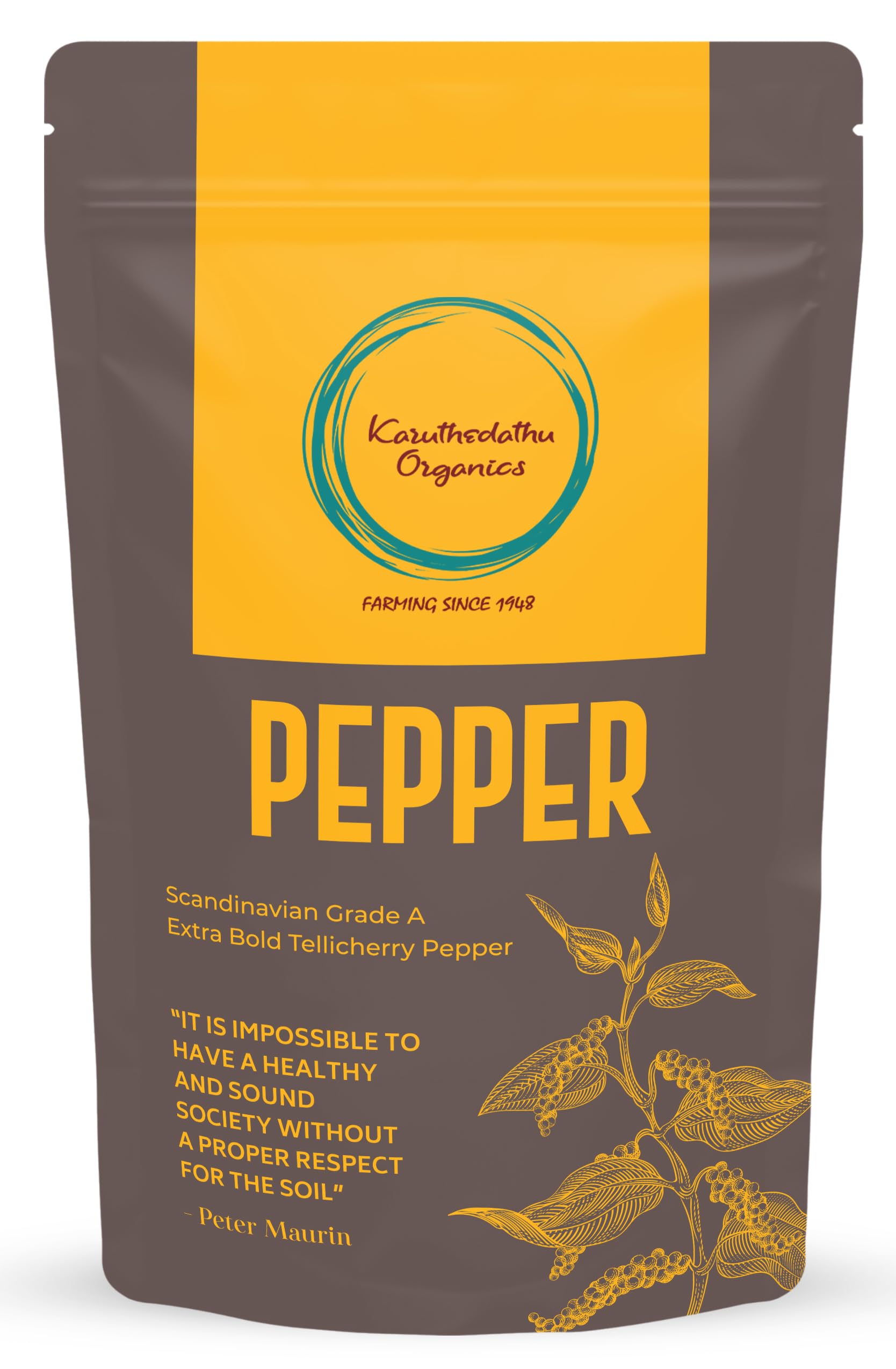 Karuthedathu Organics | Tellicherry Pepper | TGSEB Pepper | 10mm Black Pepper (100 Grams) | Kaalee Mirch | Karimenasu | Kurumilagu | Kurumulagu | Miriyaalu | Pippali | Gol Morich | Kala Mari | Kare Menasu | Marich | Nalla Miriyalu | Kali Miri | Sun D (B0BPYZ7T5X) Amazon Price History, Amazon Price Tracker