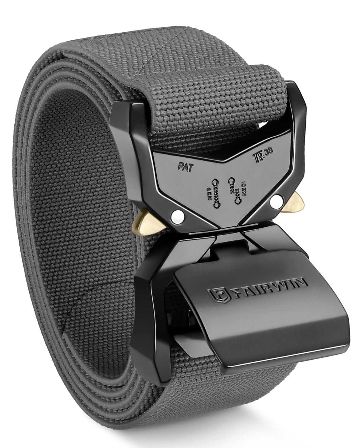 FAIRWIN Tactical Belt Men, 1.5" Nylon Web Military Hiking Rigger Work Belts with Heavy-Duty Quick-Release Buckle