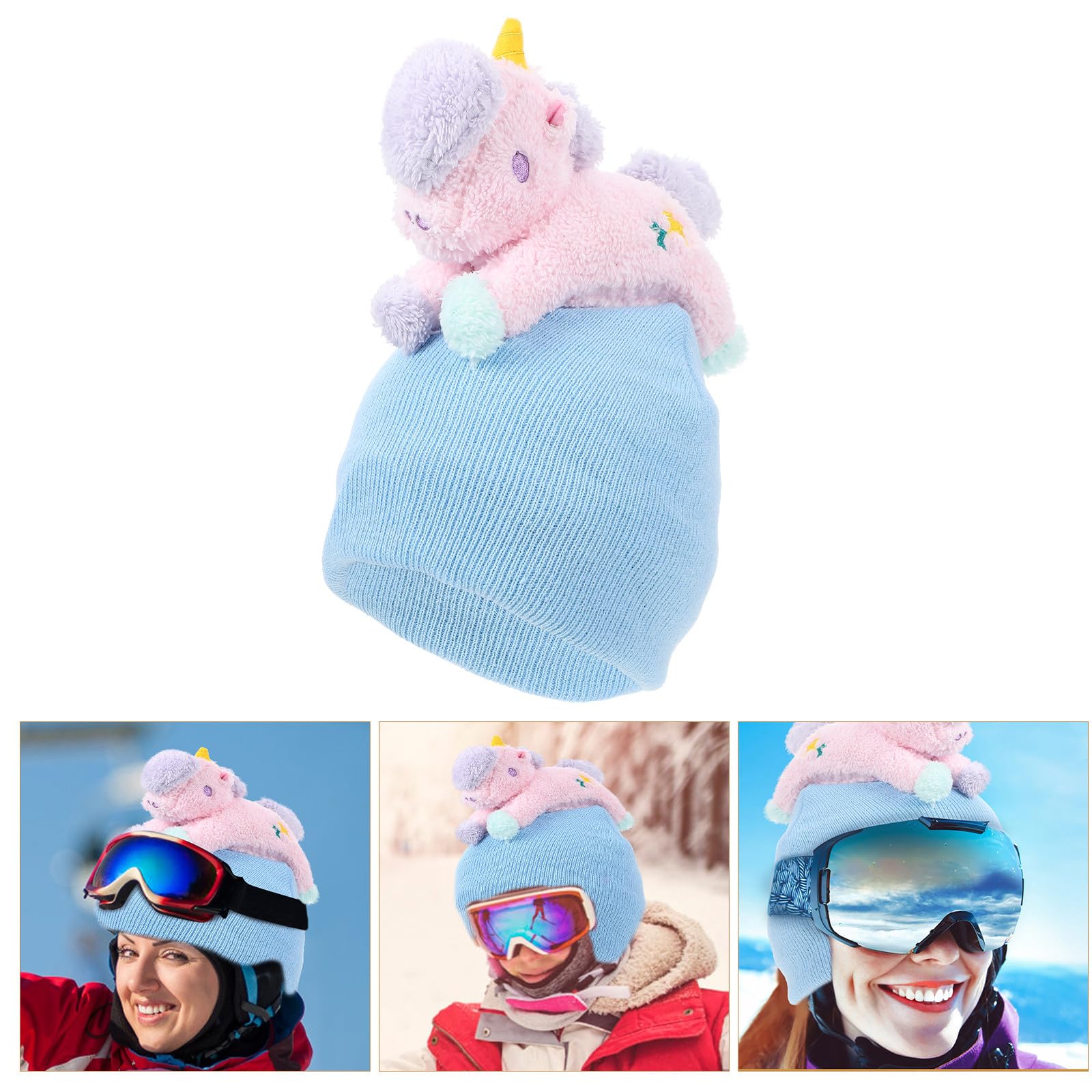 Copri Casco da Sci Elastico in Filato Lavabile, Protezione per Casco da Sci Semplice e Portatile, Adatto a Caschi Circonferenza 55-62 Cm per Sport Invernali sulla Neve