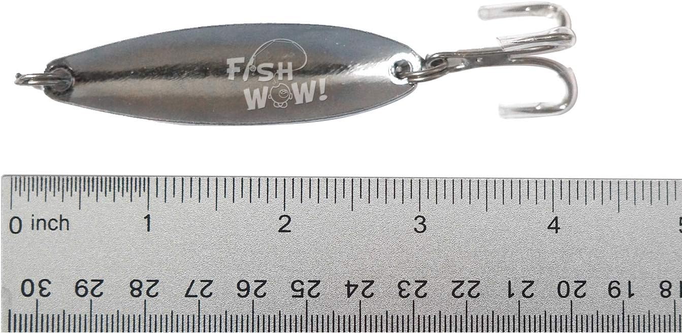 20pcs Fish WOW!® 3/4oz Fishing Spoon with a Treble Hook Fish Jigging Casting Lure Baits - Silver Tape