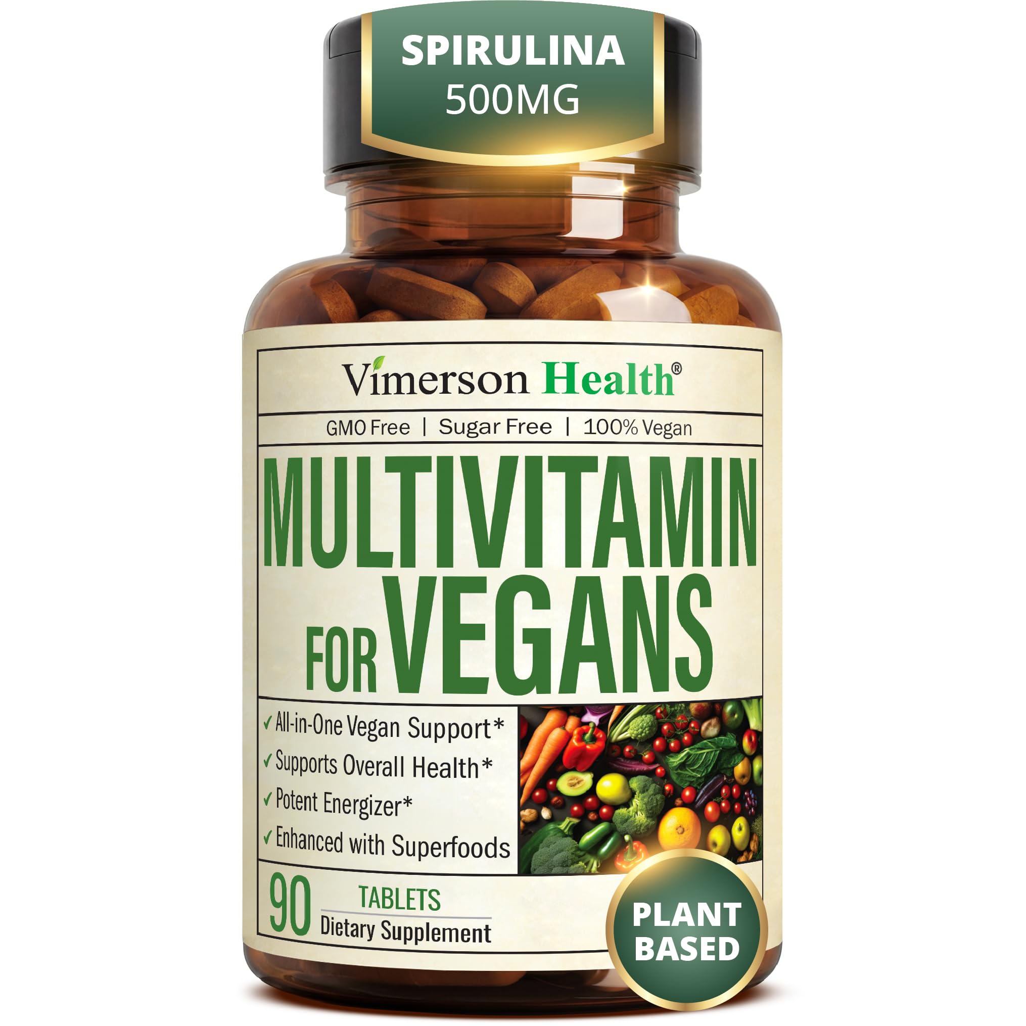 Vegan Multivitamin – Vitamins & Minerals – Daily Wellness – 90 Tablets