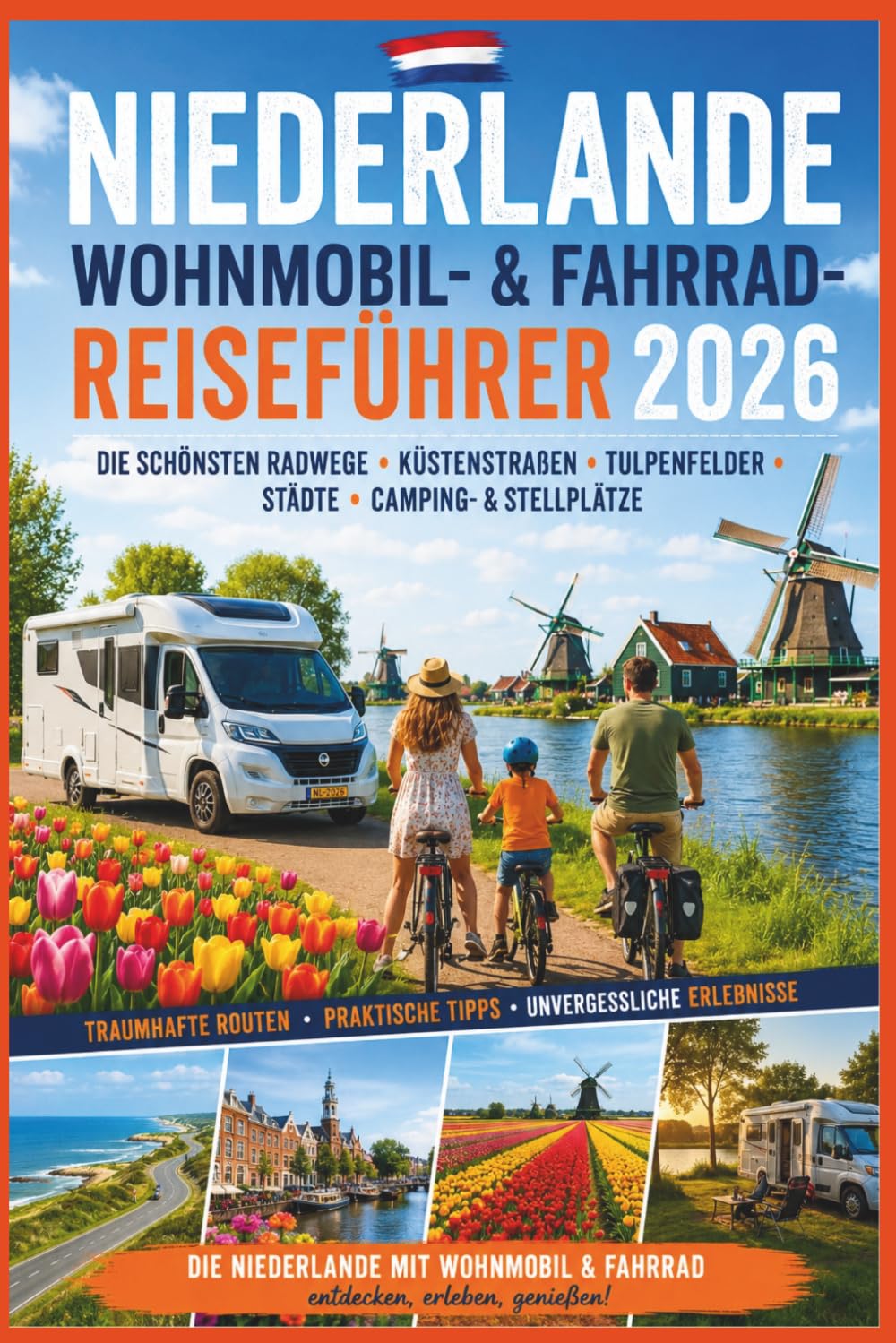 Niederlande Wohnmobil- & Fahrrad-Reiseführer 2026: Die schönsten Radwege, Küstenstraßen, Tulpenfelder, Städte, Camping- & Stellplätze