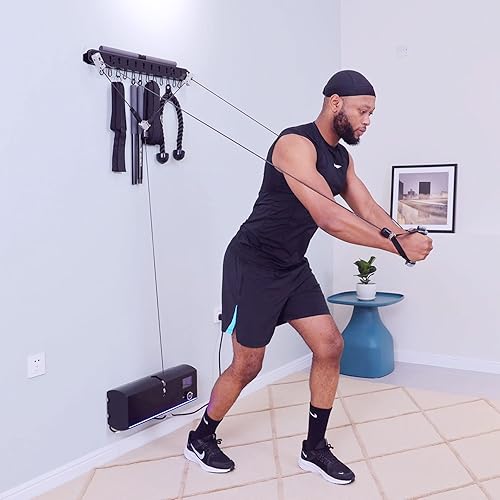 WOLFMATE Equipo inteligente de entrenamiento de fitness, máquina de entrenamiento de fuerza, dispositivo de entrenamiento plegable inteligente,