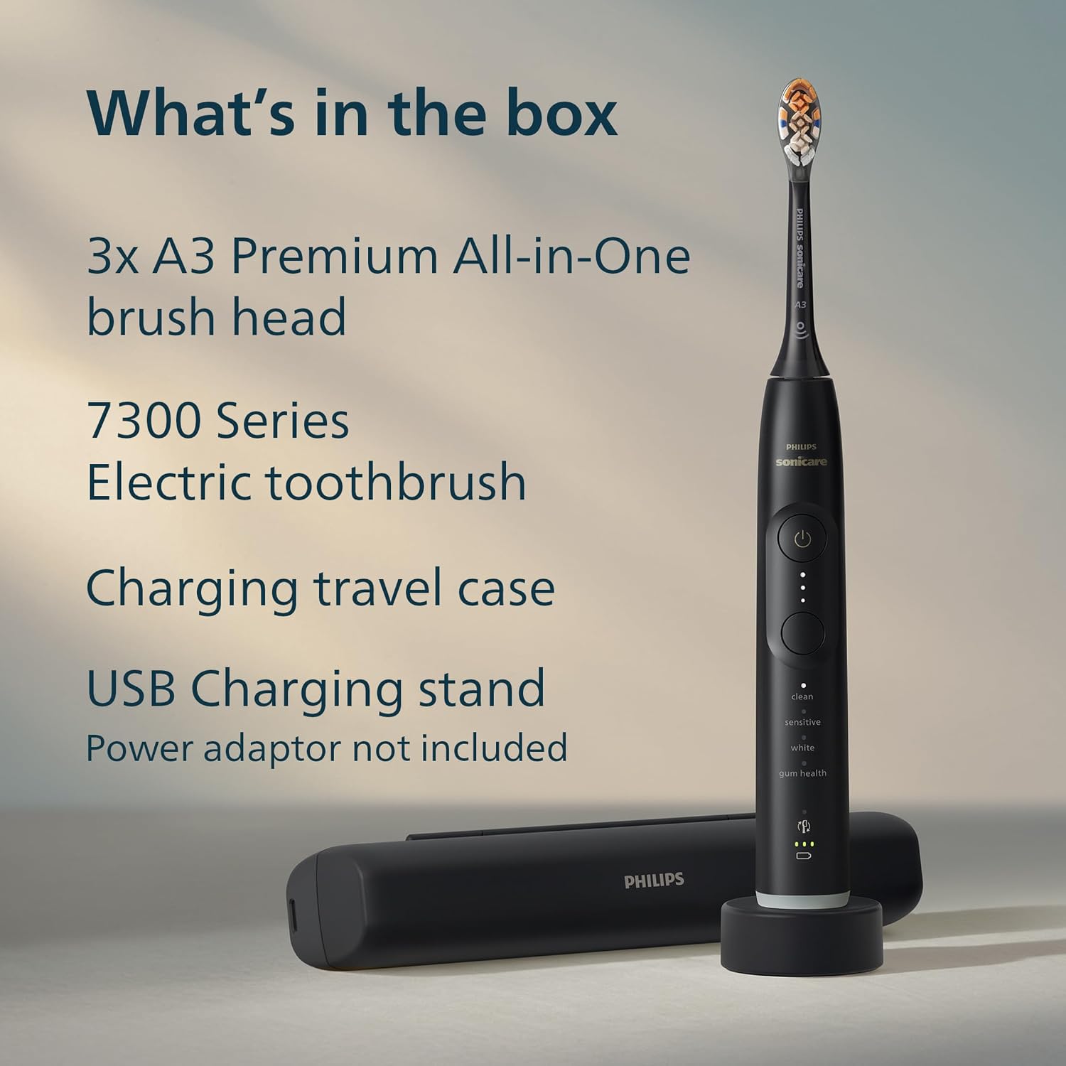 Philips Sonicare 7300 Series Electric Toothbrush - Next-Generation Sonicare Technology, Pressure Sensor, 12 Brushing Settings, SmarTimer, BrushPacer, 21-Day Runtime, Travel Case, Black, HX7421/07 view 10