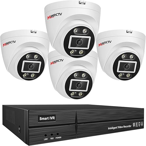 Miniatura 9 de Sistema de cámara de seguridad PoE 4K, cámaras PoE domo con cable de 16 x 8MP para seguridad del hogar, lente gran angular de 0.110 in, luz dual