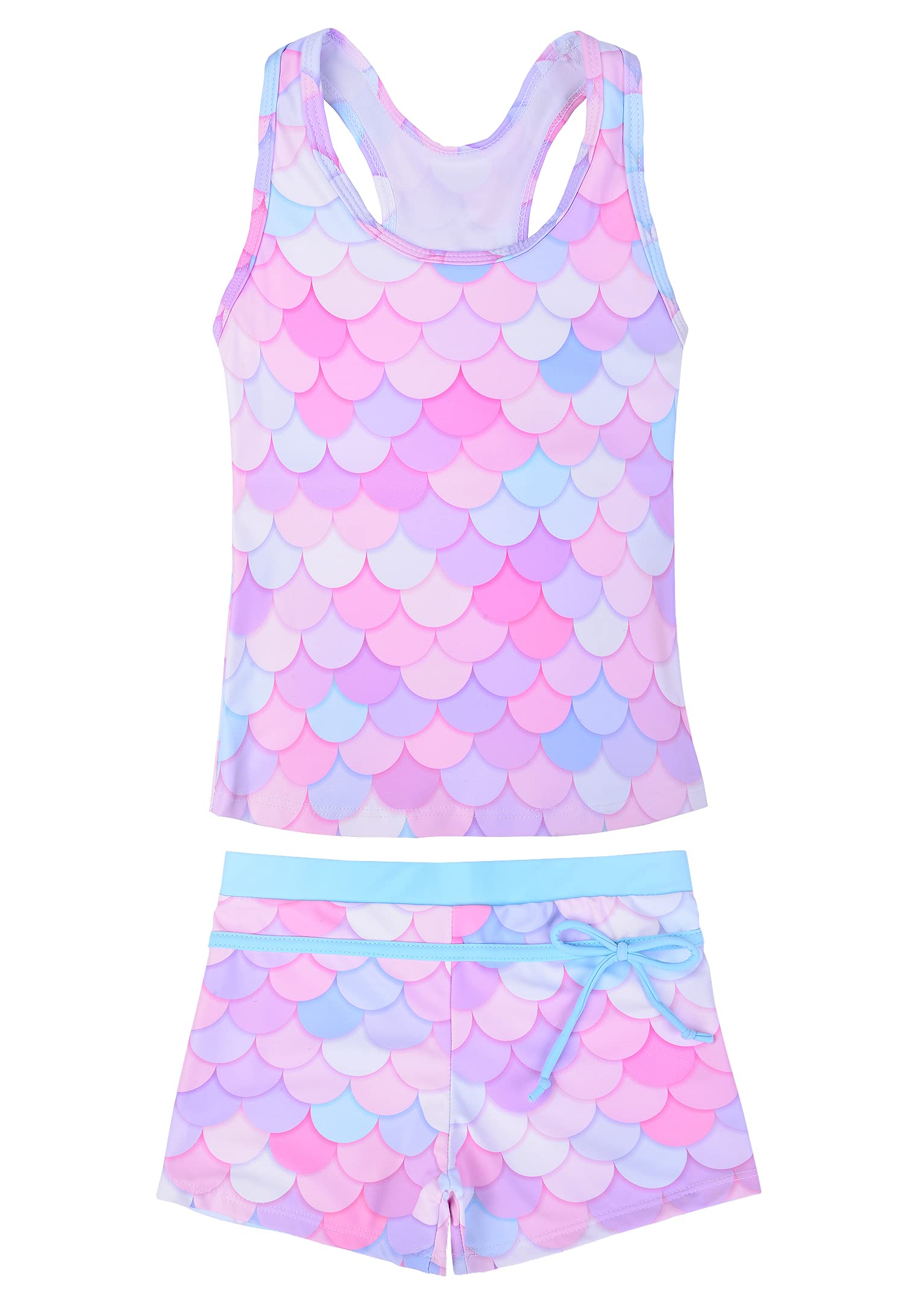 JerrisApparel Little Girls' Summer Two Piece Boyshort Tankini Kids Swimsuit