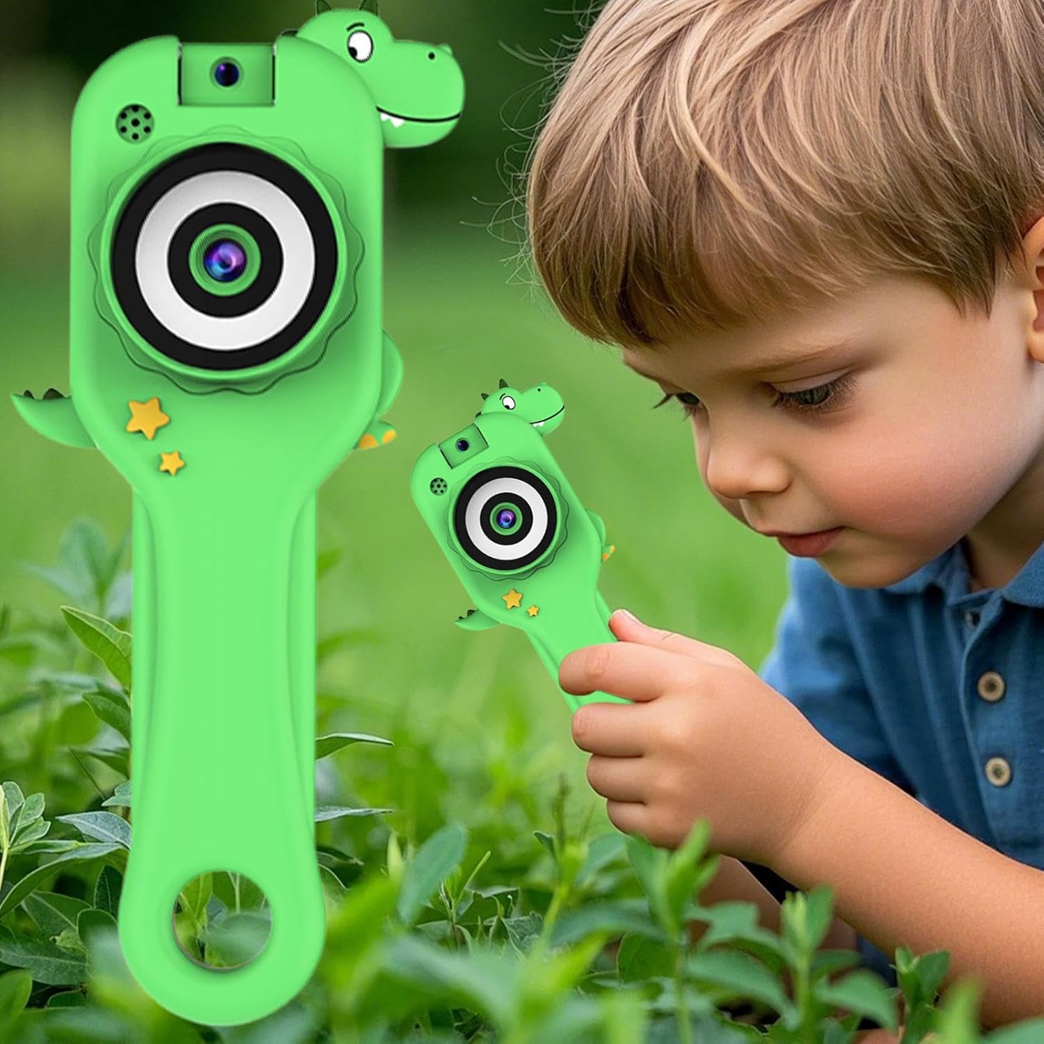 ポータブル顕微鏡,500倍 恐竜 HD顕微鏡 写真撮影 動画機能 搭載 - 充電式 科学教育玩具 子供向け 教室 旅行 キャンプ 庭