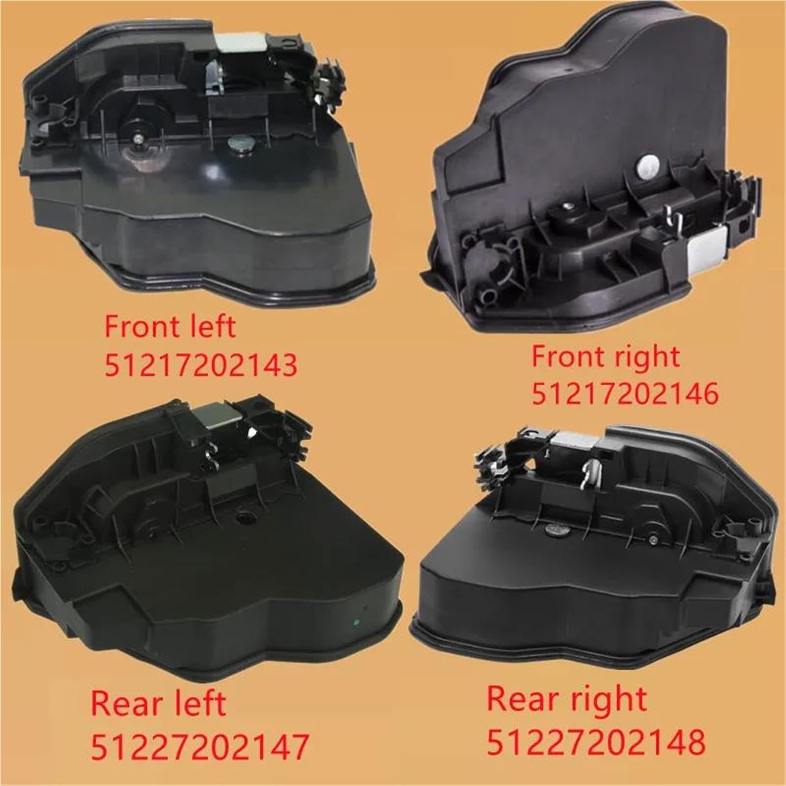 Auto Serratura Attuatore 51217202143 51217202146 Per 3 5er Per E90 Per E91 Per E92 Per E93 Per F30 Per F31 Per F34 Per E60 Per E61 Per F10(Front right)