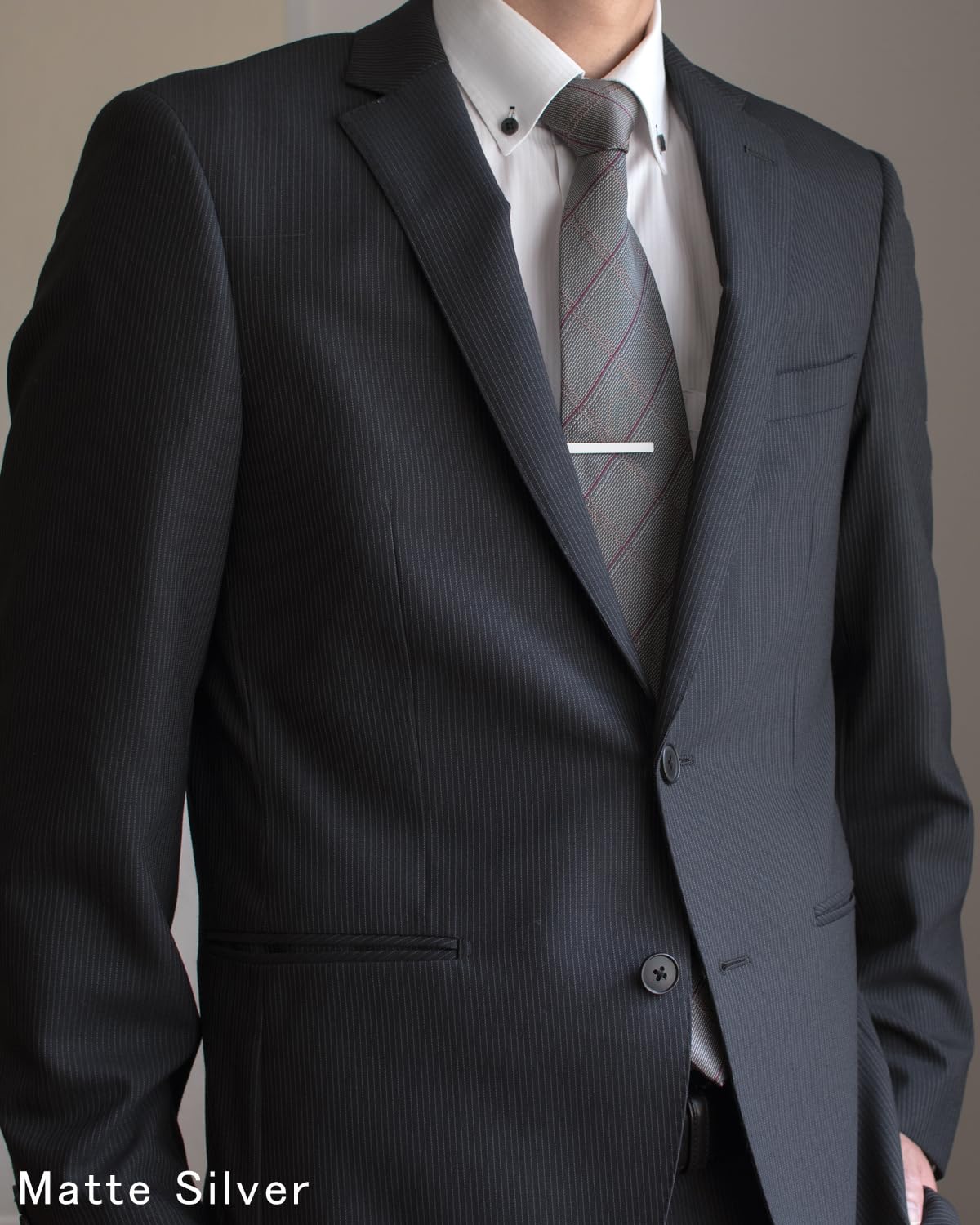 Tamarat Krawattenklammer für Herren, mattes Finish, kein Fingerabdruck, Krawattennadel Tps-023R