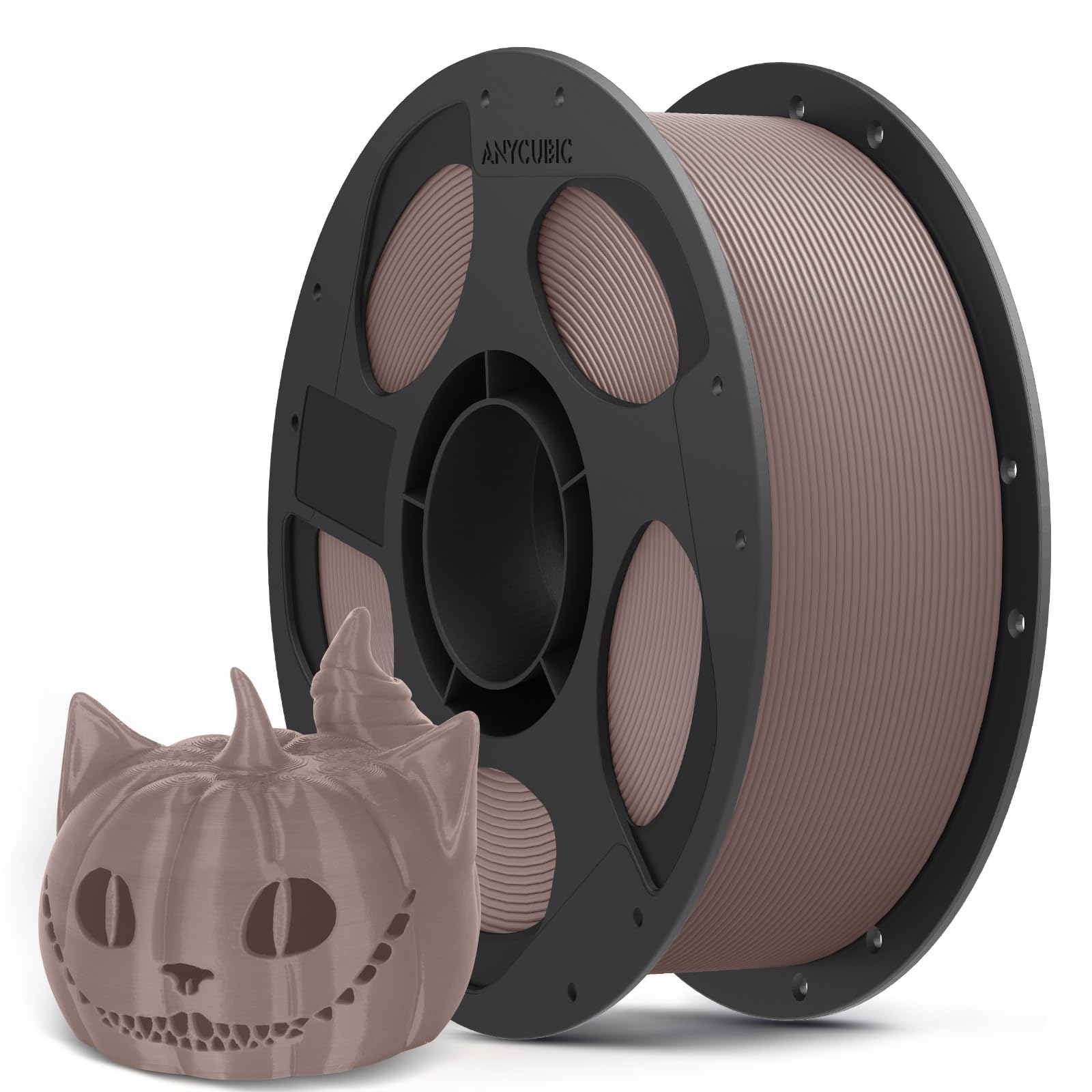 ANYCUBIC Refill PLA und Spool Kit 1KG Braun, 1,75mm Filament 3D-Druckmaterialien mit Hoher Fließfähigkeit, Neatly Wound, Intelligente Identifikation