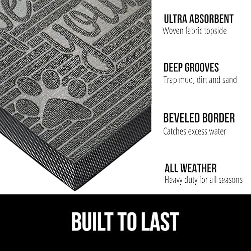 Miniatura 76 de Gorilla Grip WeatherMax - Tapete para todas las estaciones 100% impermeable, 23 x 35 pulgadas, goma natural, resistente a manchas y decoloración