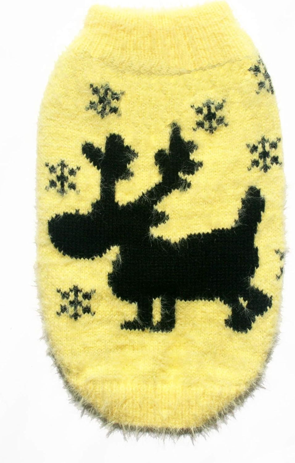 Hip Doggie HD-7FSMS-XL Feathersoft Moose Sweater XL, Yellow, X Large