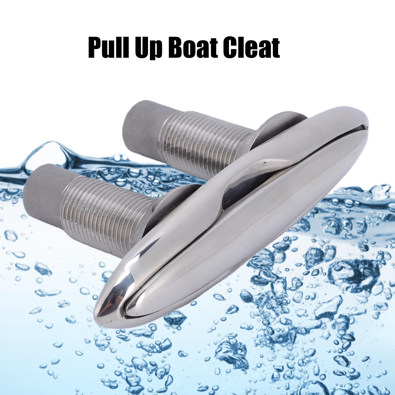 Pull-Up-Bootsklampen, 5-Zoll-einziehbare Pop-Up-Klampe, bündige Montage, Deckklampe für Yachten, Kajaks, Edelstahl 316 in Marinequalität, hochglanzpoliert