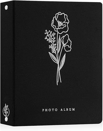 Lanpn Álbum de fotos de 9 x 12 pulgadas, tapa dura de lino, sin ácidos, bolsillo de carga superior, libro de fotos con fundas que sostiene 52 disponible en Yaxa Venezuela