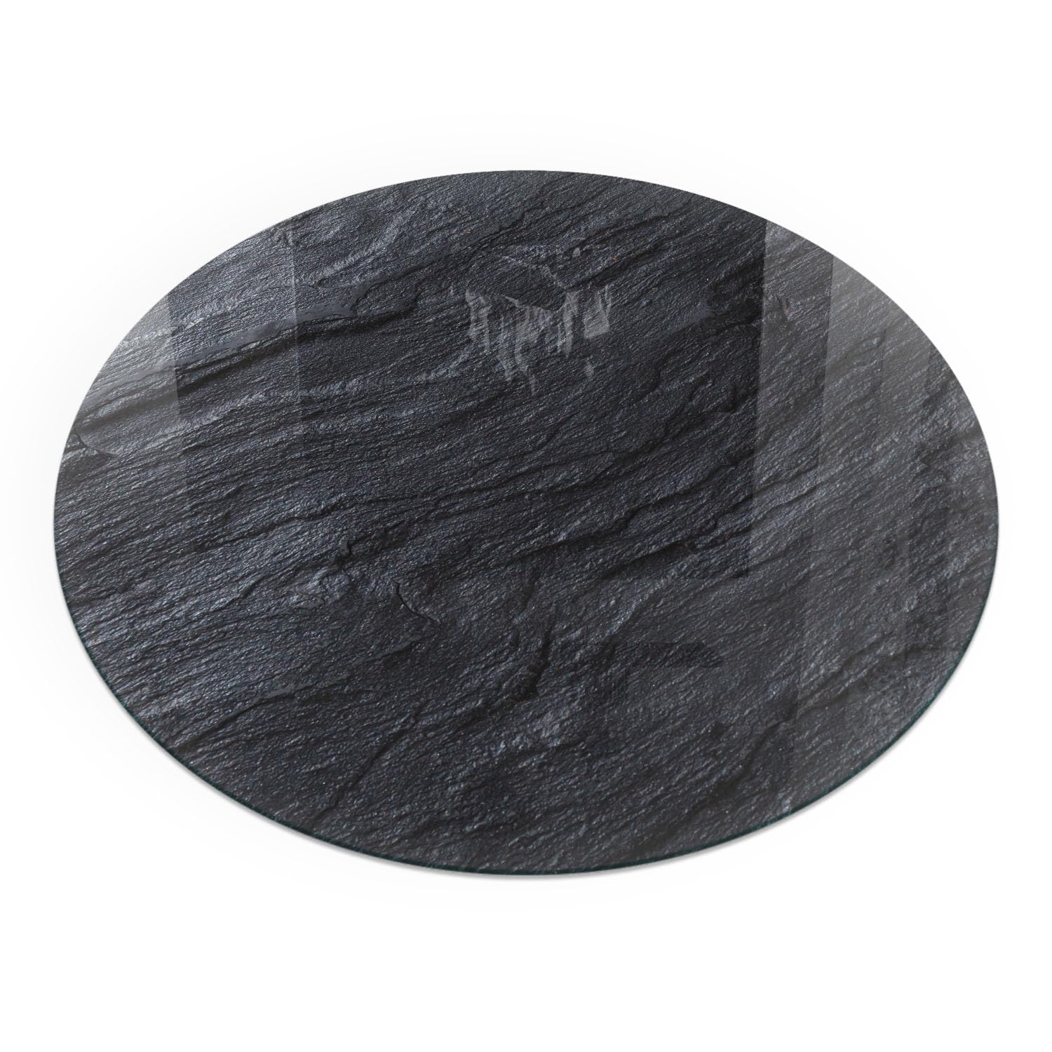 Plaque de sol de cheminee en verre protection thermique 80cm