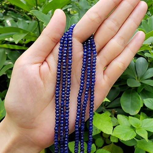 Miniatura 5 de Adabele GH1R-8 - 1 hebra de piedra preciosa curativa de cuarzo azul zafiro natural de 0.157 in, cuentas de piedra sueltas (113-120 unidades) para