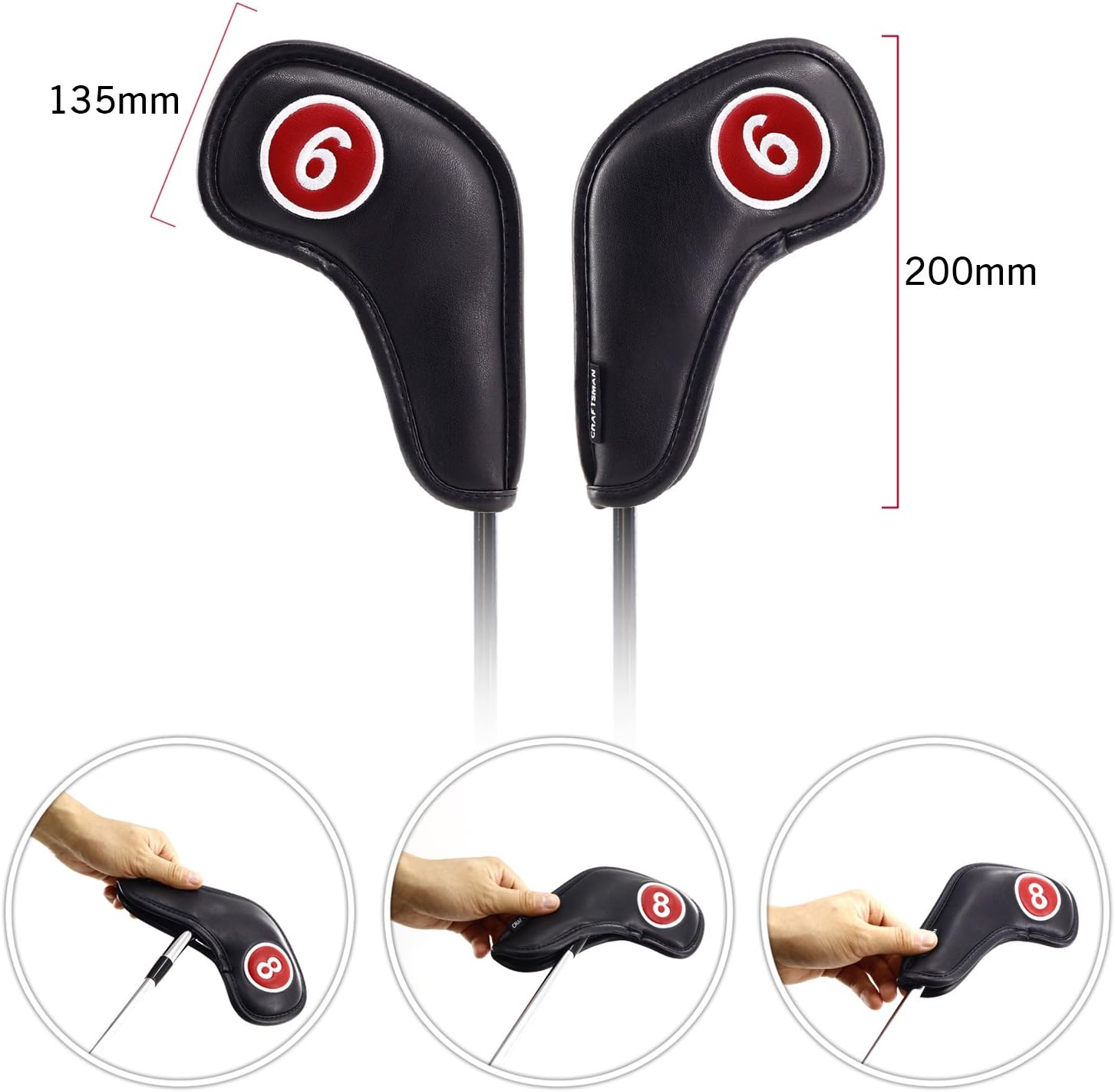 Gеt Dіѕсоunt 70% Prісе Craftsman Golf 10pcs Long Neck Iron Headcovers Set Extended Version with No.On Both Sides for Right & Left Handed Golfer Fit Callaway, Ping, Taylormade, Cobra Etc. Magnetic Closure