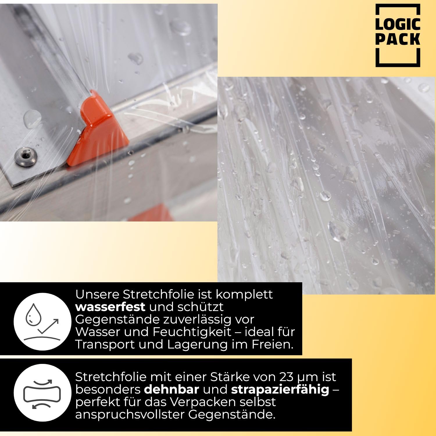 Pellicola Trasparente Manuale Professionale 50 cm x 250 m 2.5 kg – Film Estensibile Imballaggio per Spedizioni Protettivo Extra Resistente e Autoadesivo per Traslochi Pallet (3 Rotoli)