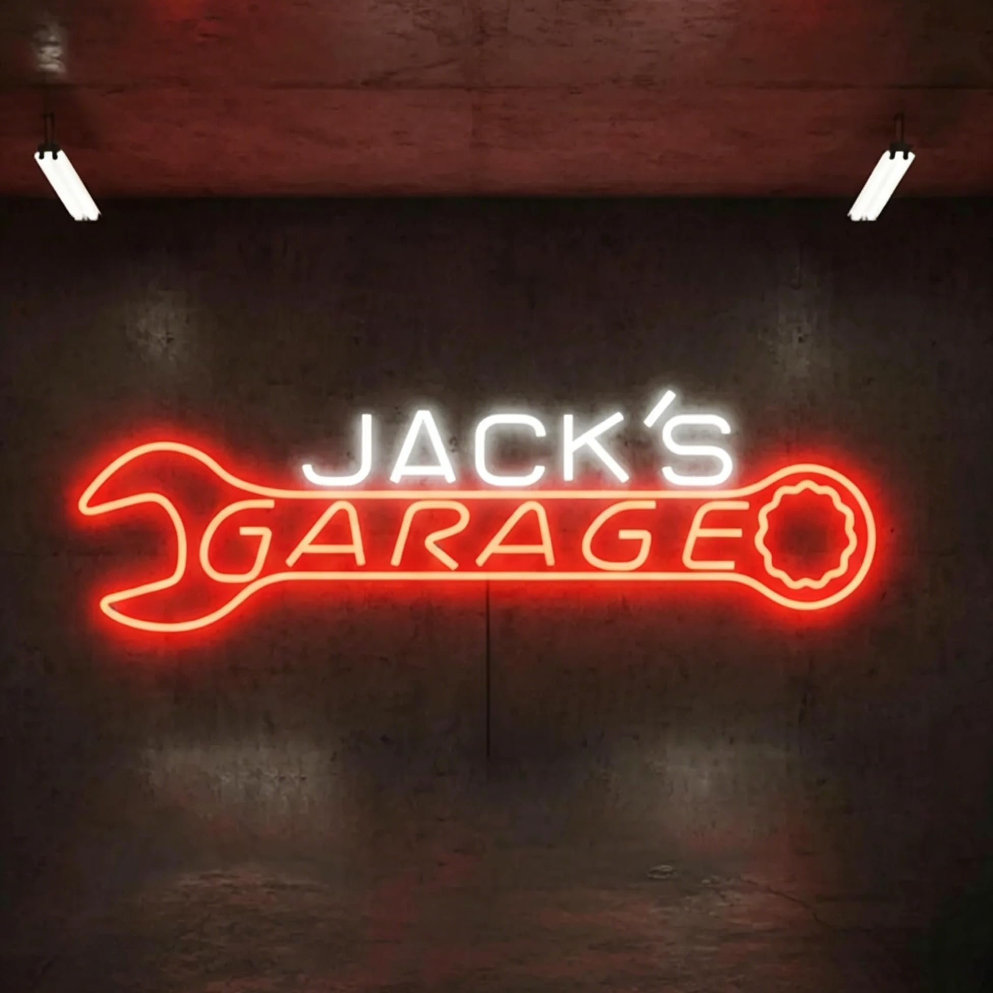 Targa al neon personalizzata per garage, per il papà, luce al neon a LED per officina auto, riparazione auto, decorazione da parete, regalo per la festa del papà per gli amanti delle auto, regalo per
