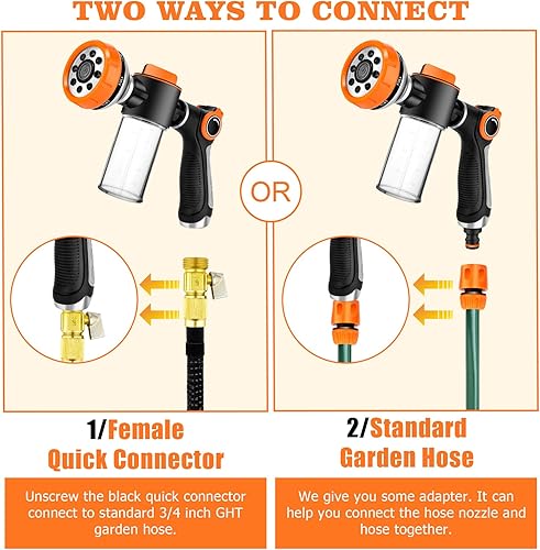 Miniatura 15 de Accesorio de manguera de lavado para perros, 8 patrones de pulverización para perros con dispensador de jabón de 3.5 onzas y 100 cc, guantes