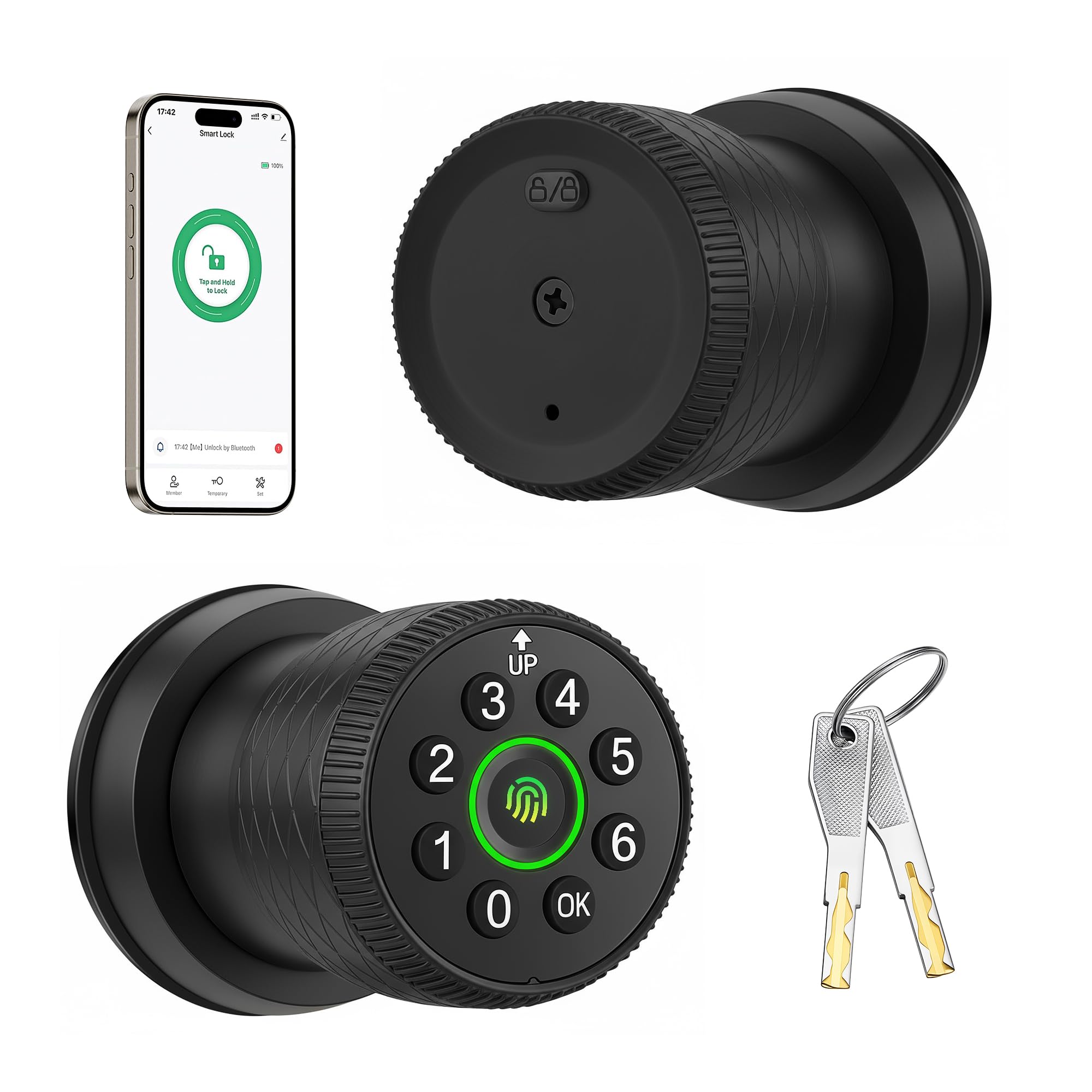 Smart Fingerprint Lock - Keyless Entry & App Control -9