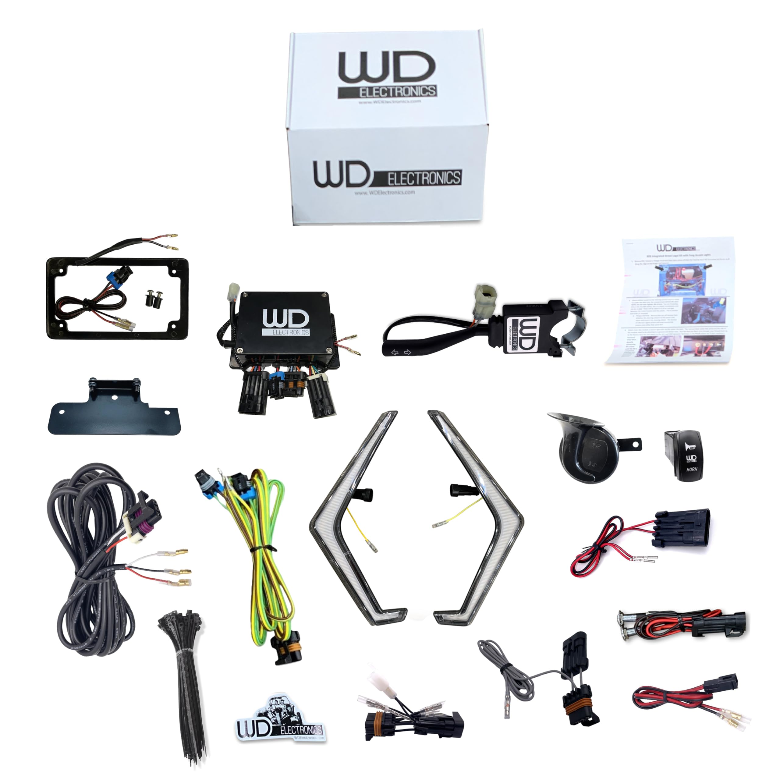WD Electronics Compatible with Polaris RZR LED Fang Light Kit, Easy Install Plug and Play With Column Switch